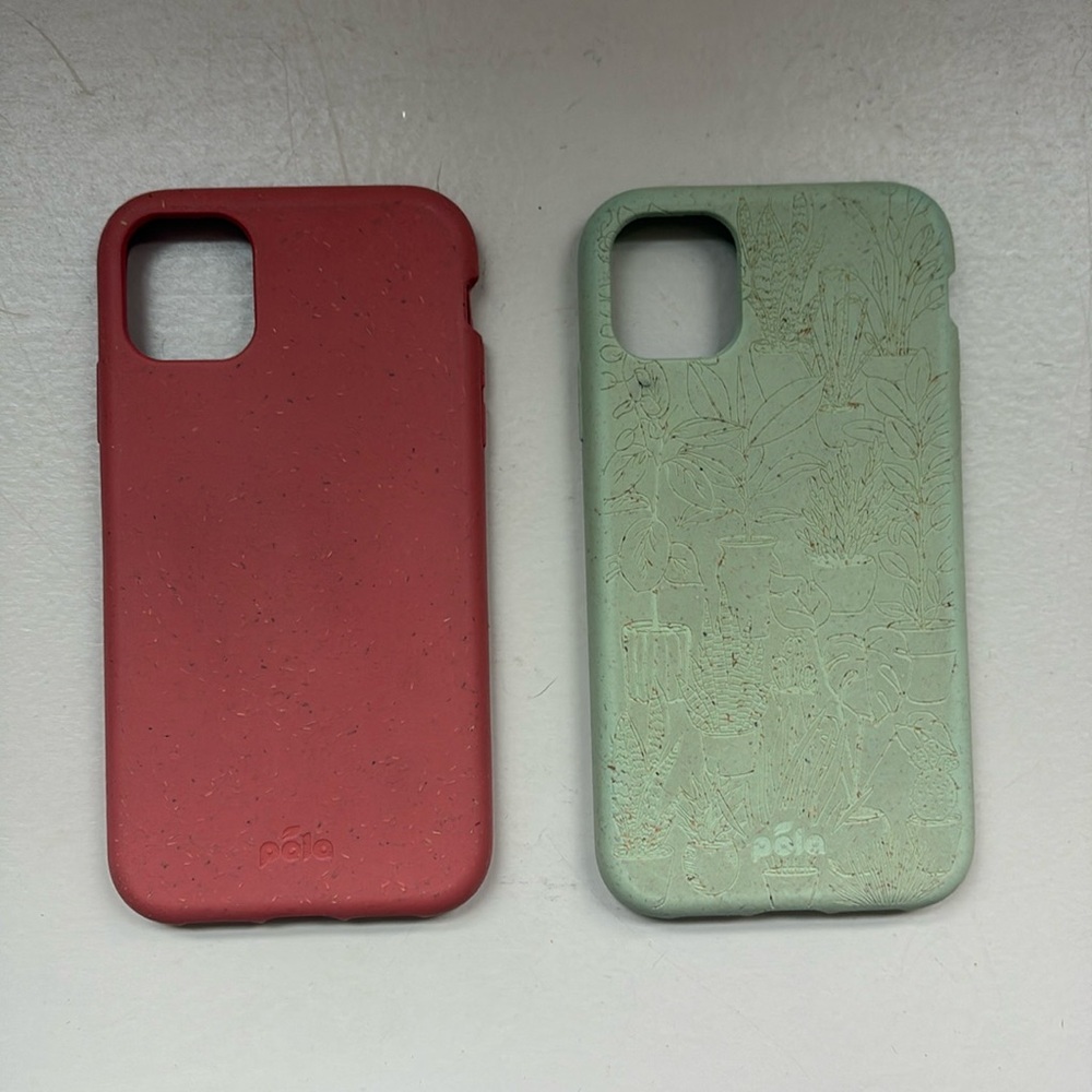 COPY - Two compostable iPhone 11 cases.